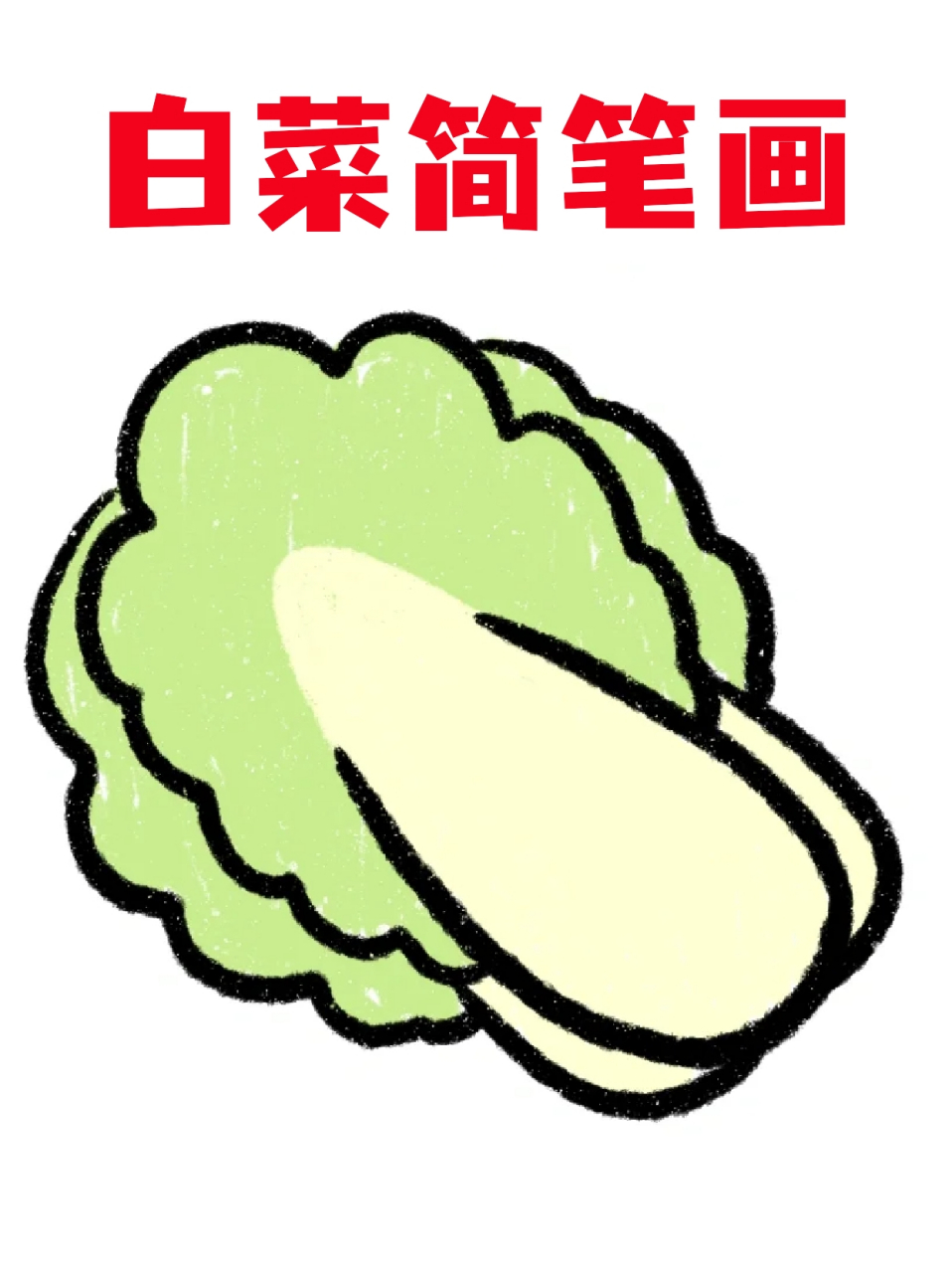 白菜简笔画图片 画法图片