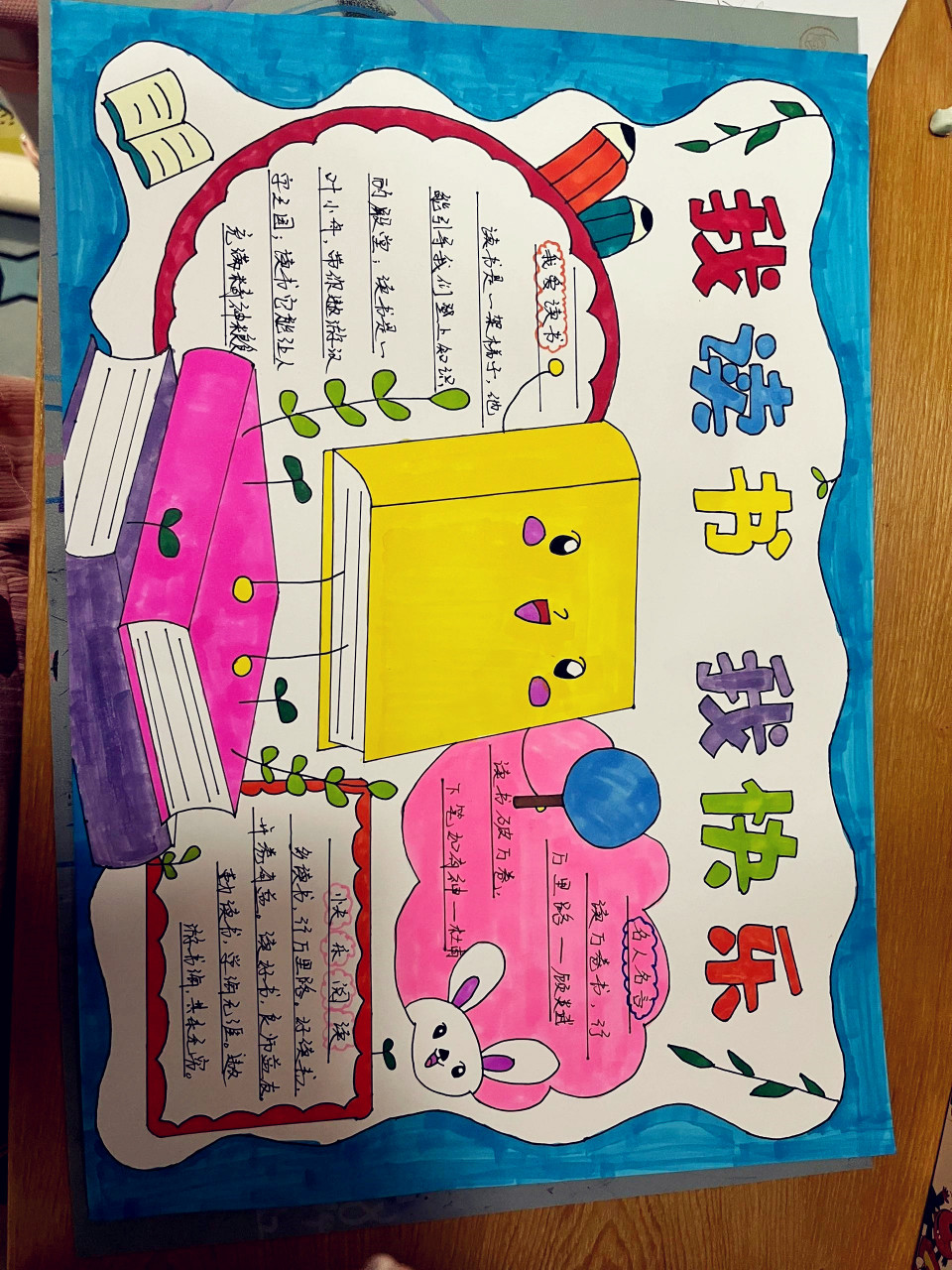 读书手抄报全国第一名  我一直都很热爱读书,也特别享受制作读书手