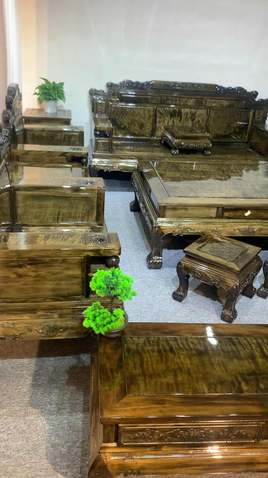 金丝楠阴沉财源滚滚沙发13件套满水波仙作工艺古典家具