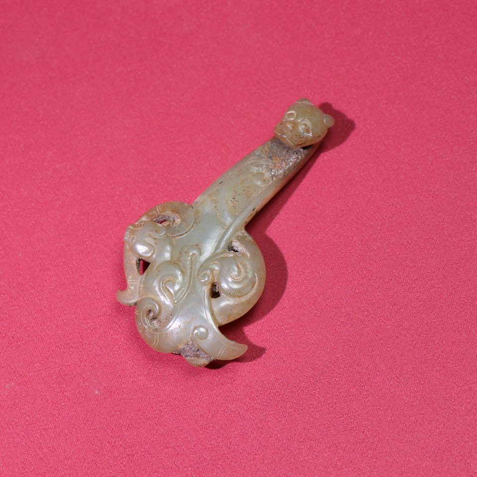 旧藏,汉代生坑籽料螭龙带钩