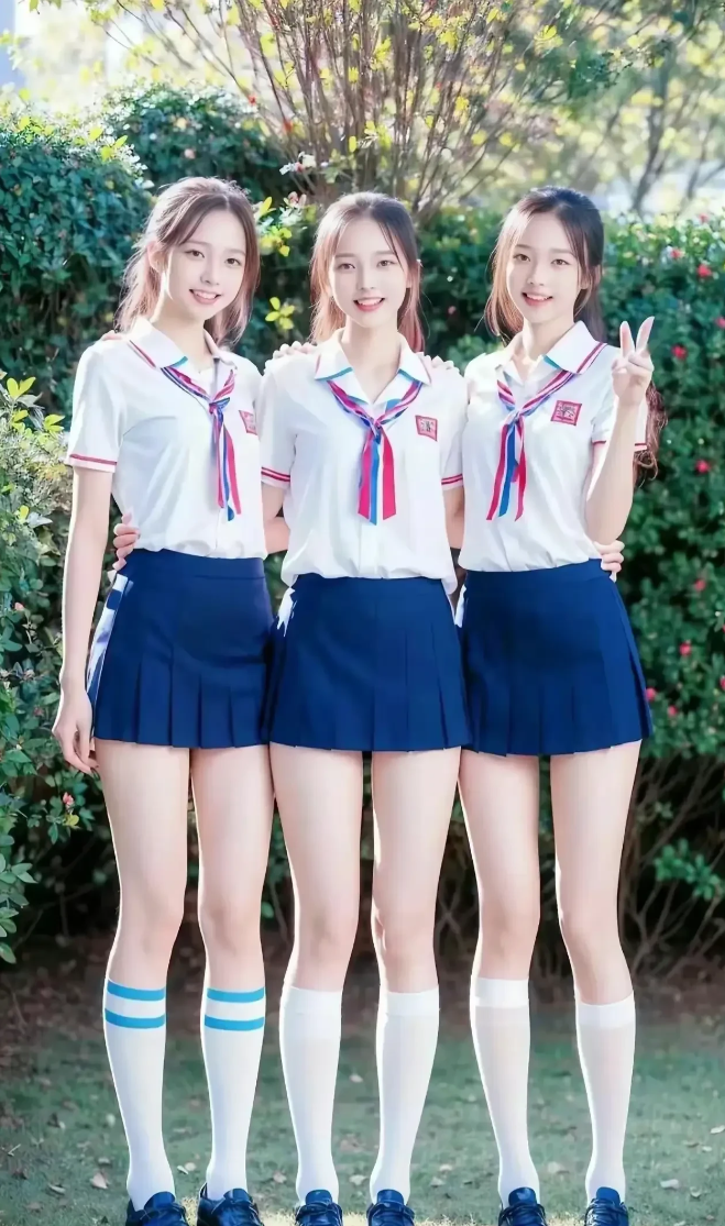 三胞胎姐妹花; 她们一模一样分不出谁是老大老二老三?