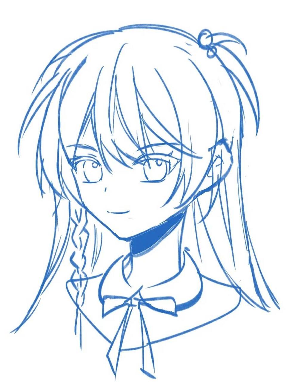 每日无痛跟练打卡|day4 女孩子怎么画 45度侧脸,软萌妹妹这么画!