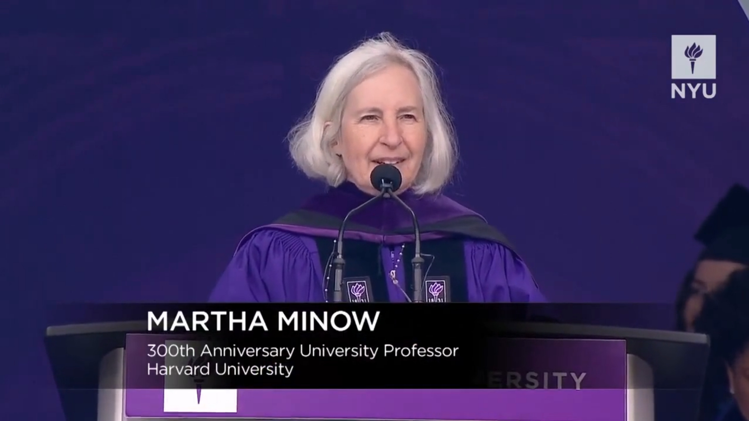 哈佛法学院前院长玛莎·米诺 2024 纽约大学毕业典礼