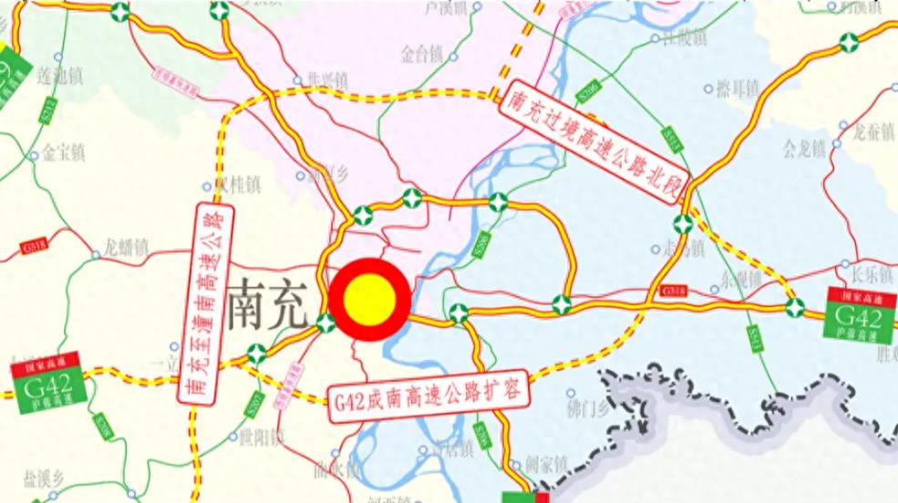 南充市二绕高速线路图图片