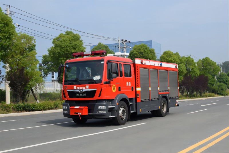 德国曼压缩空气泡沫消防车,jdf5160gxfap40型城市主战消防车