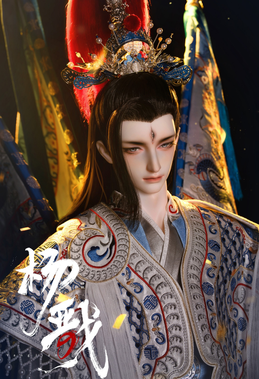 模型欣赏:龙魂人形社 搜神传记 二郎神杨戬,姑且携风纵马,手执三尖