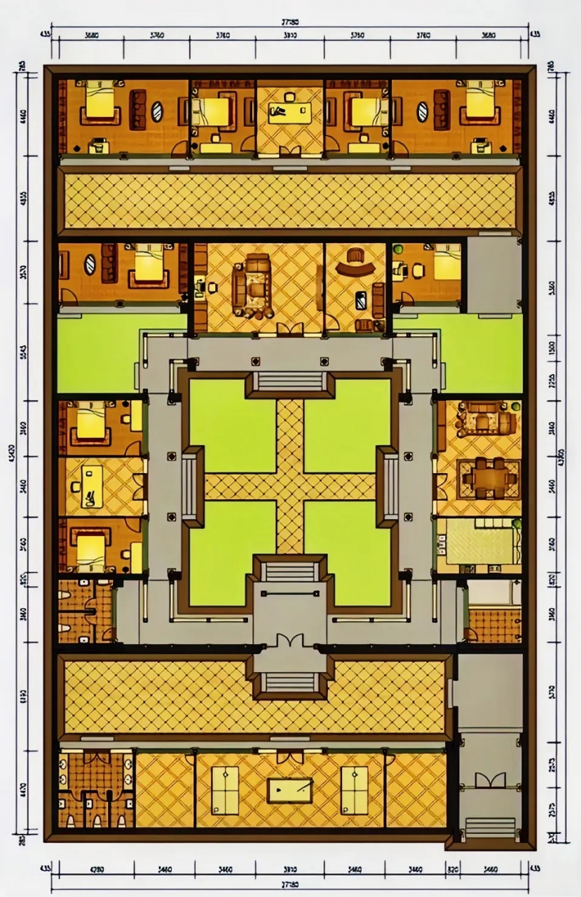 两个卫生间,不多不少.