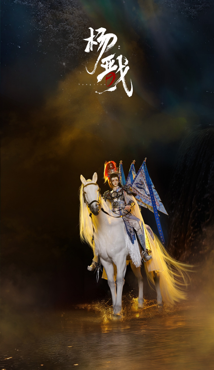 模型欣赏:龙魂人形社 搜神传记 二郎神杨戬,姑且携风纵马,手执三尖