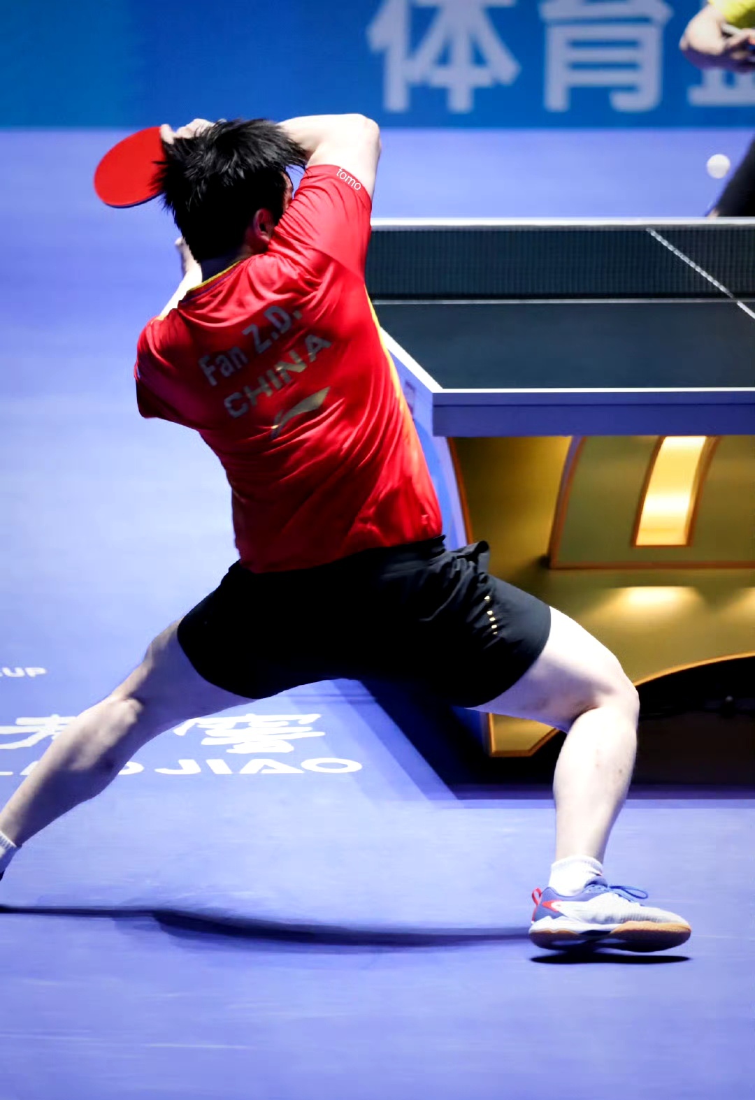 樊振东有一双顶配好腿,大腿粗壮有型,下盘太稳