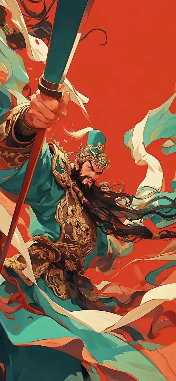 壁纸分享～关公神威,驱邪避祟,祥瑞满堂,鸿运当头 #一起和你看世界
