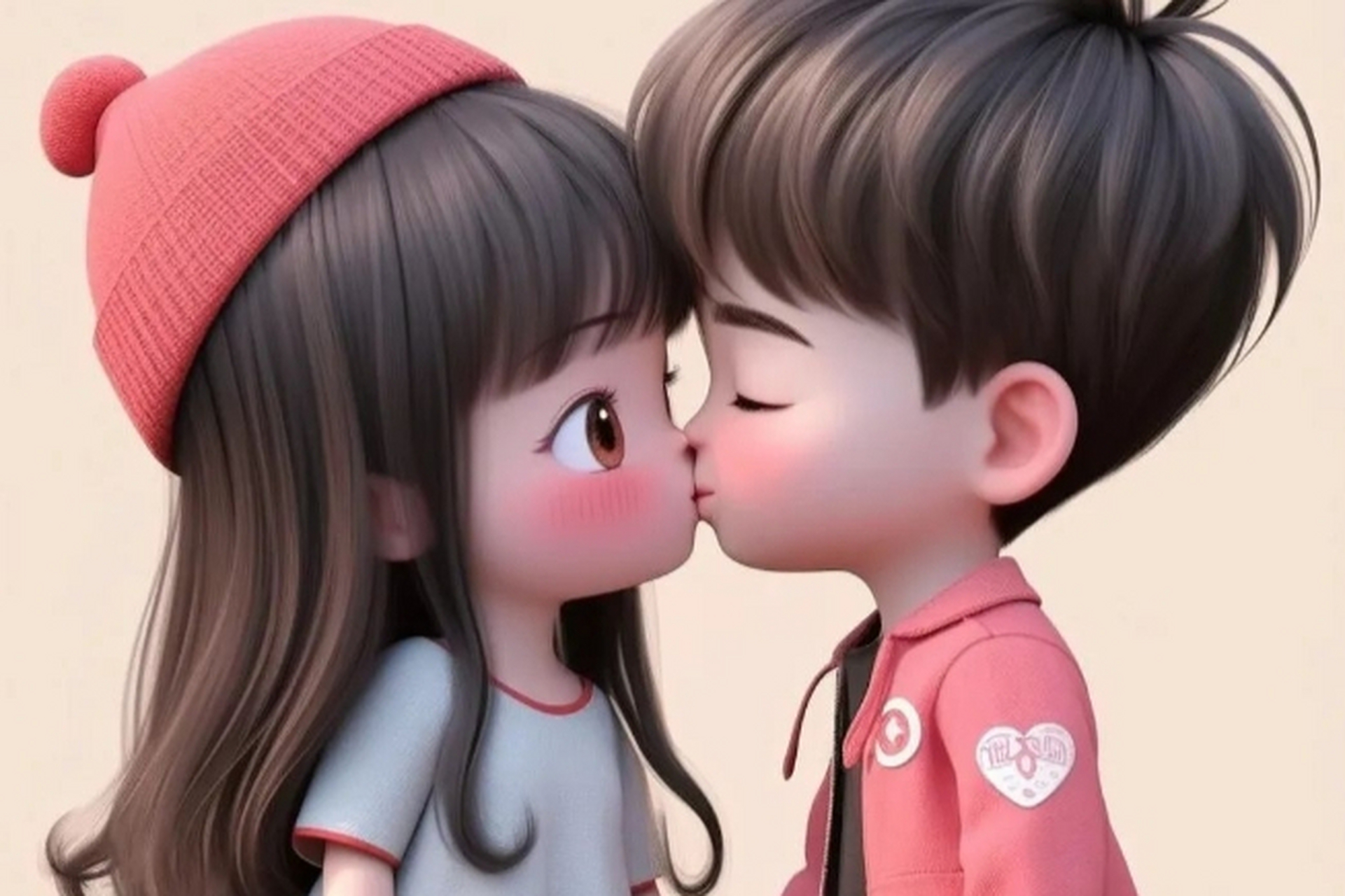 照片中,小恋人深情相拥,光线如梦如幻.