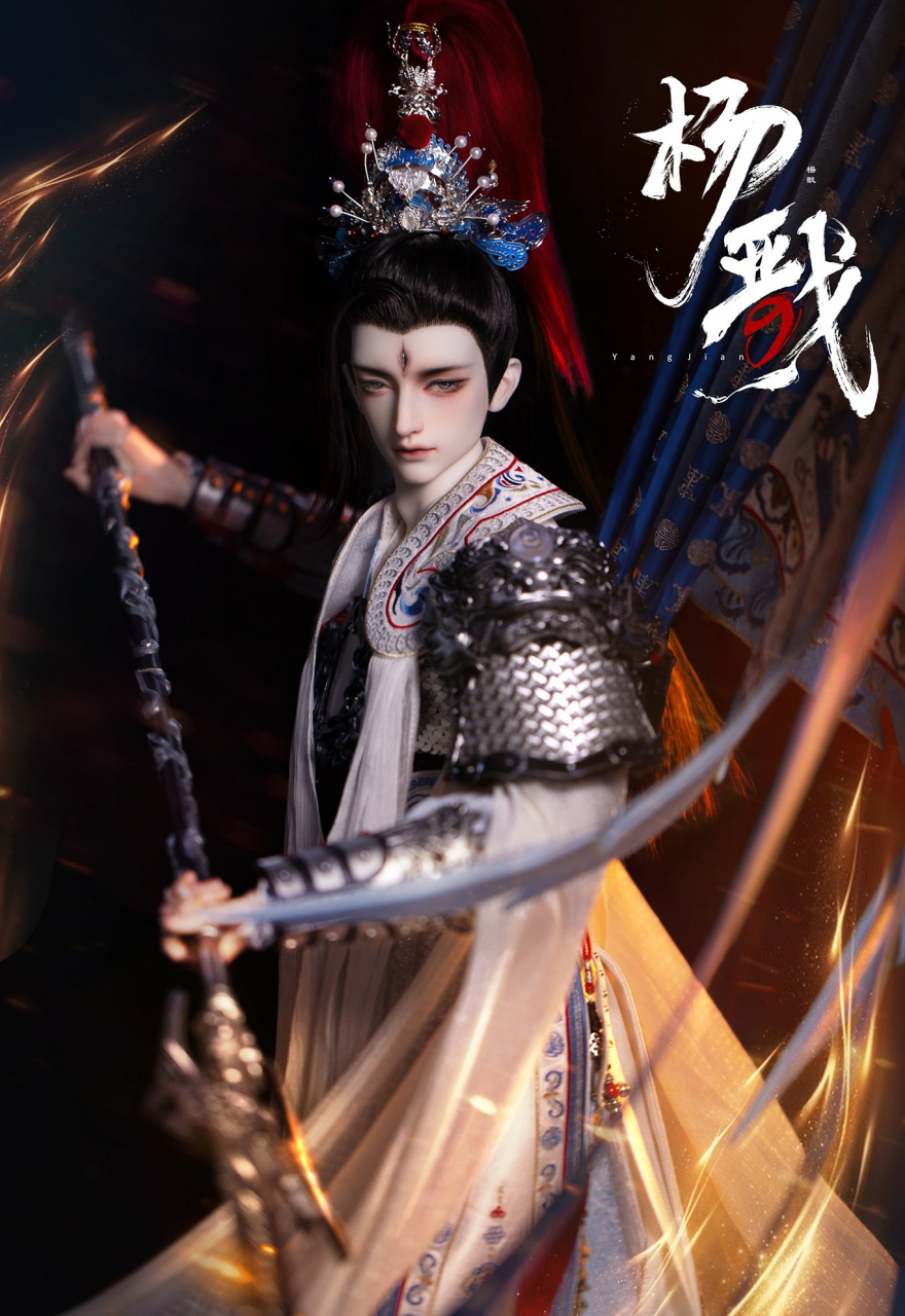 模型欣赏:龙魂人形社 搜神传记 二郎神杨戬,姑且携风纵马,手执三尖