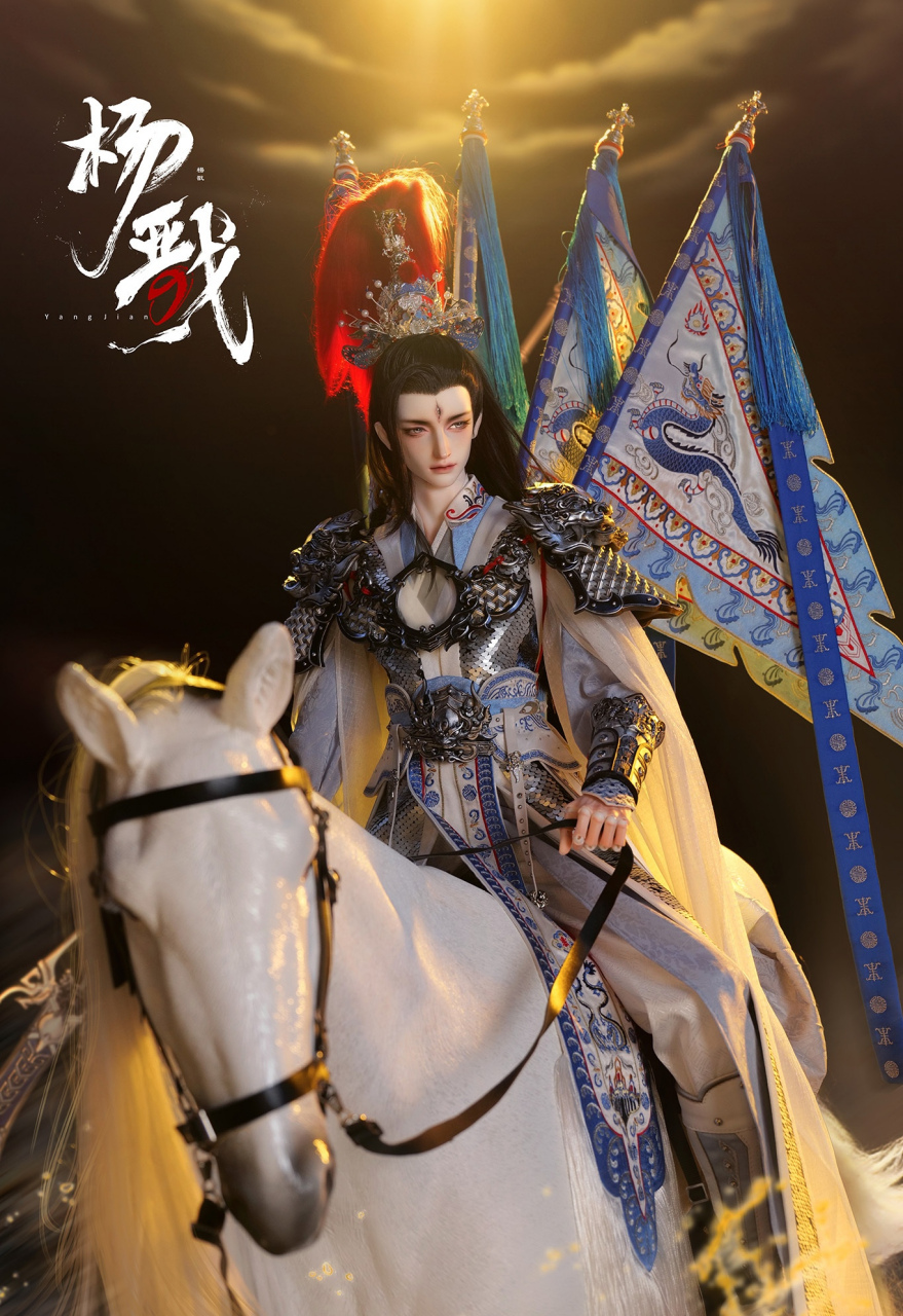 模型欣赏:龙魂人形社 搜神传记 二郎神杨戬,姑且携风纵马,手执三尖