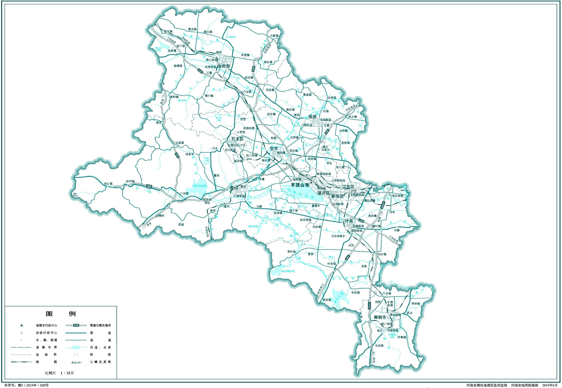 平顶山市政区图图片