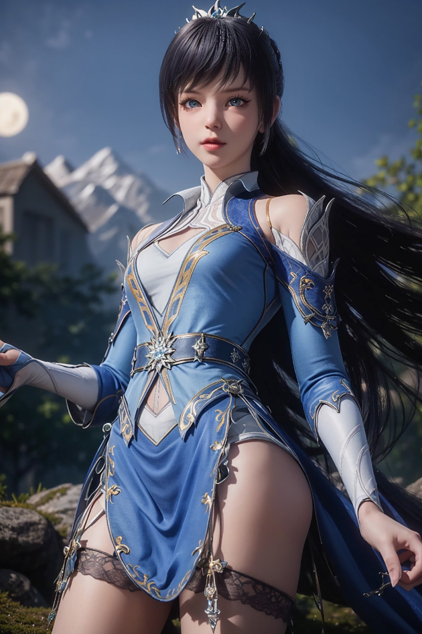 ai绘制的《斗罗大陆2绝世唐门》唐雅大美女分享[庆祝]