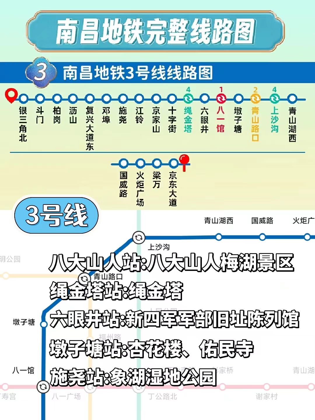 南昌地铁三号线线路图图片