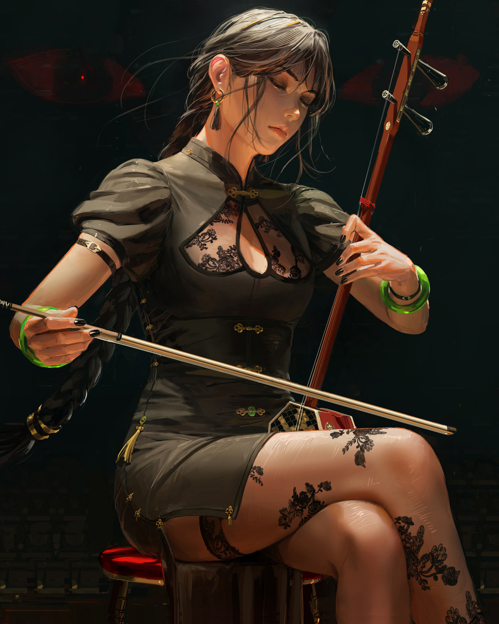 看得出来,是个很有内涵很温柔的女孩子. 画师:guweiz