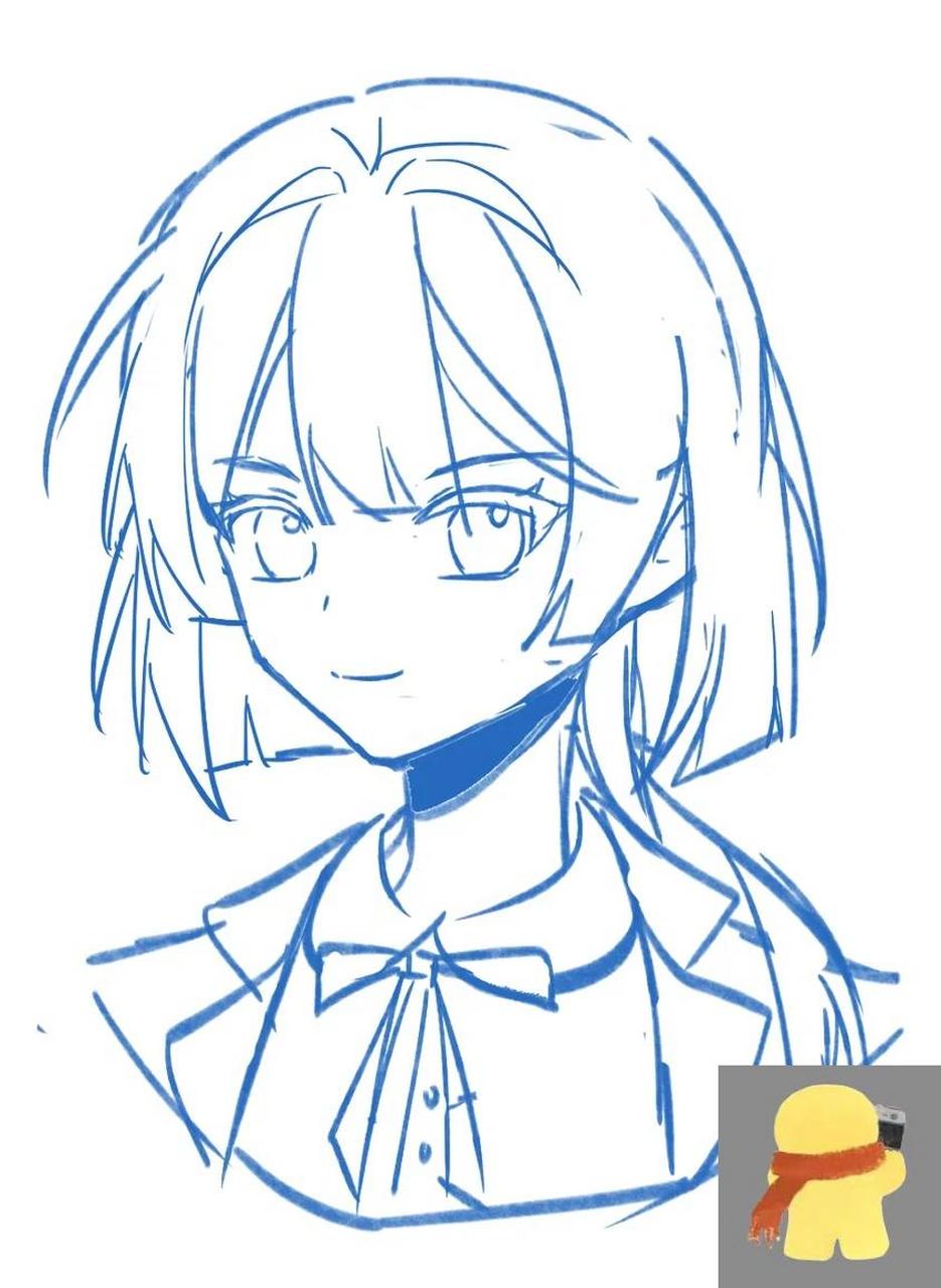 每日无痛跟练打卡|day4 女孩子怎么画 45度侧脸,软萌妹妹这么画!