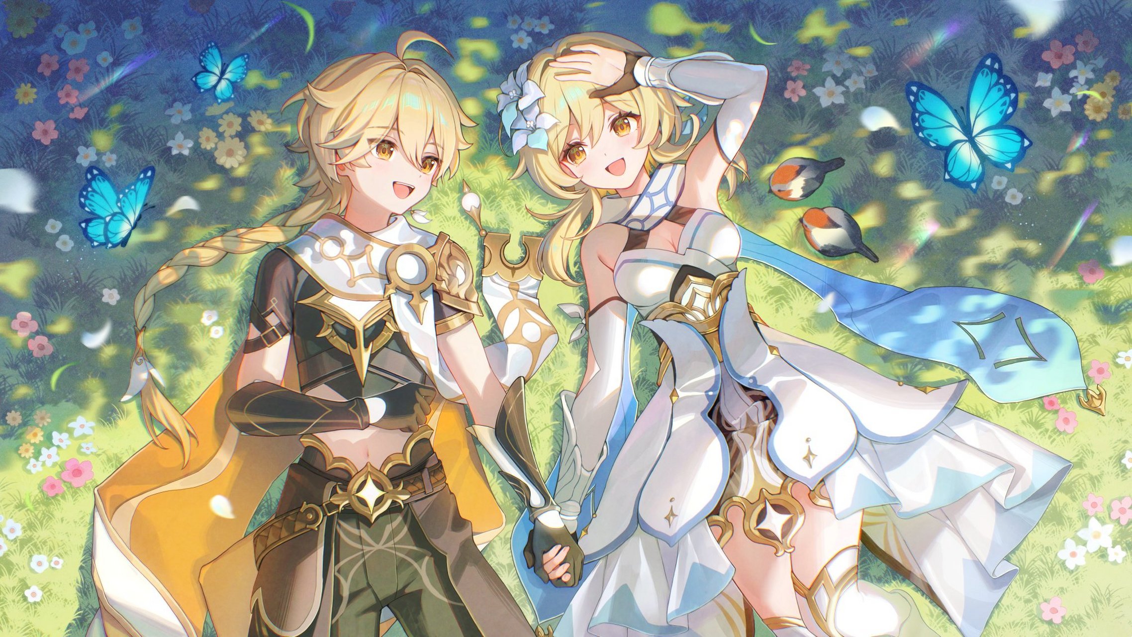 原神# 旅行者兄妹,原之空[三哈] twi:@oli_o_o