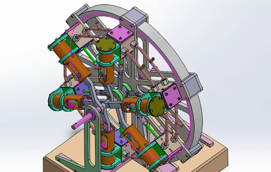 大学生:定块机构应用实例变径机构外啮合柱塞环模成型机 原理图锥