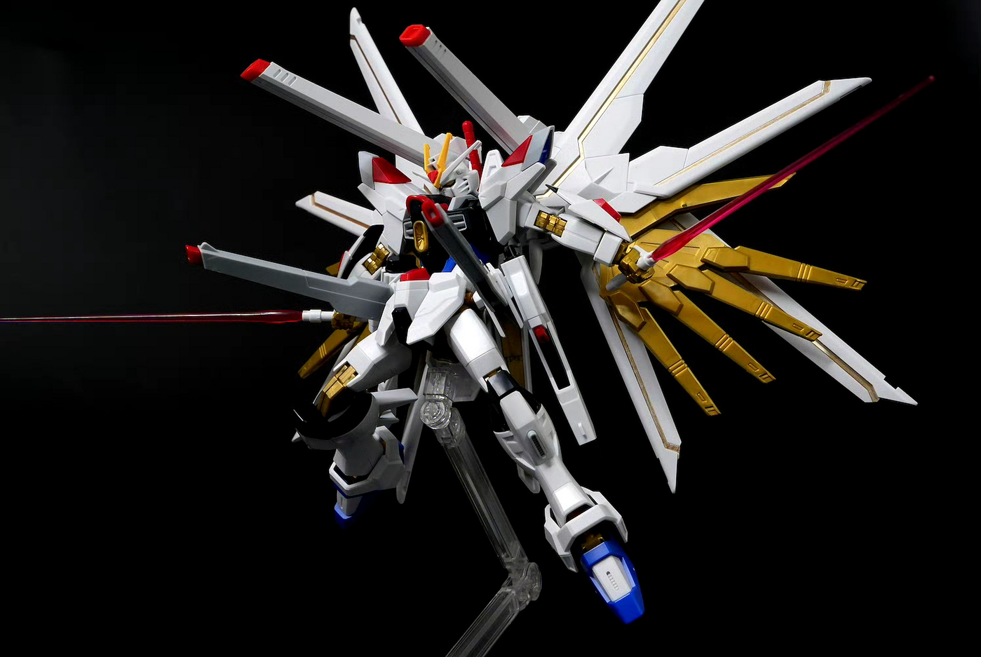 hgce 非凡强袭自由高达改造,在捍卫者背包里添加了飞升自由的光束炮