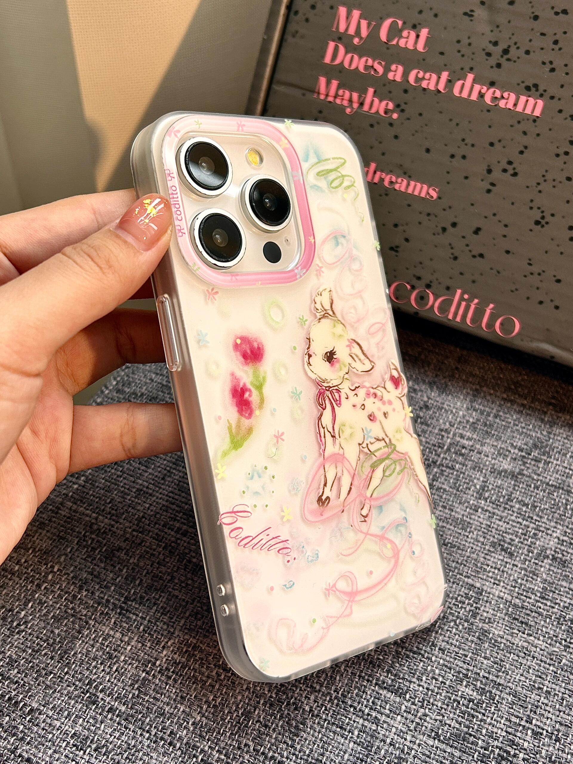 很喜欢的磨砂质感的夏日氛围感涂鸦手机壳!