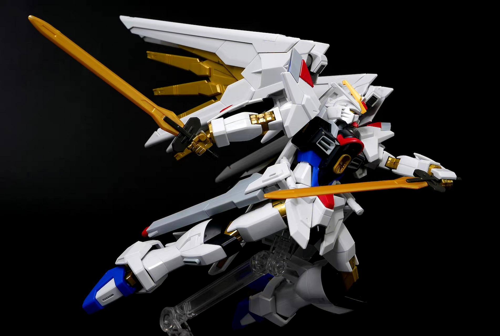 hgce 非凡强袭自由高达改造,在捍卫者背包里添加了飞升自由的光束炮