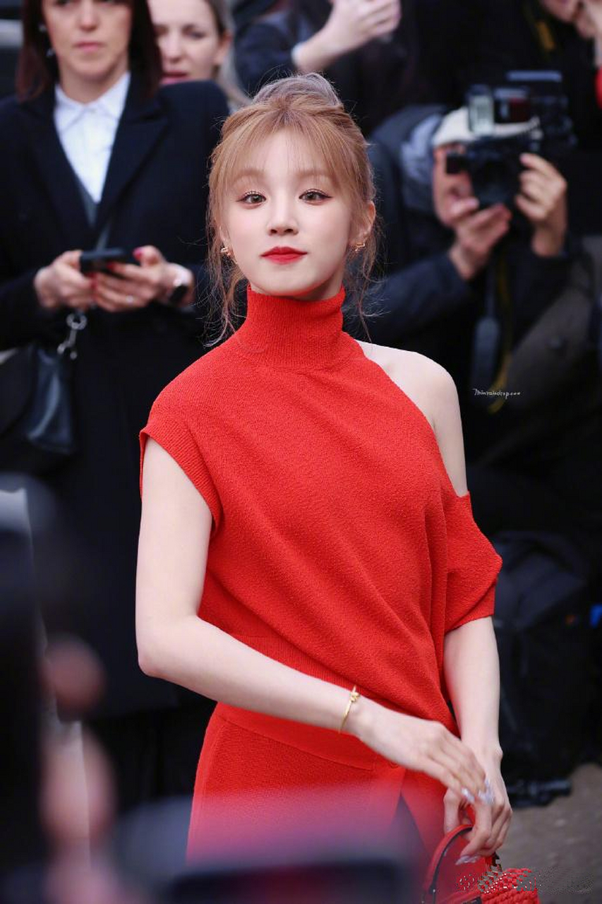 宋雨琦在一堆黑色西装的洋人中间非常显眼.