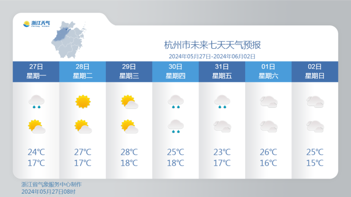 气温骤降10℃,午后雨势更大!杭州多地发布橙色预警