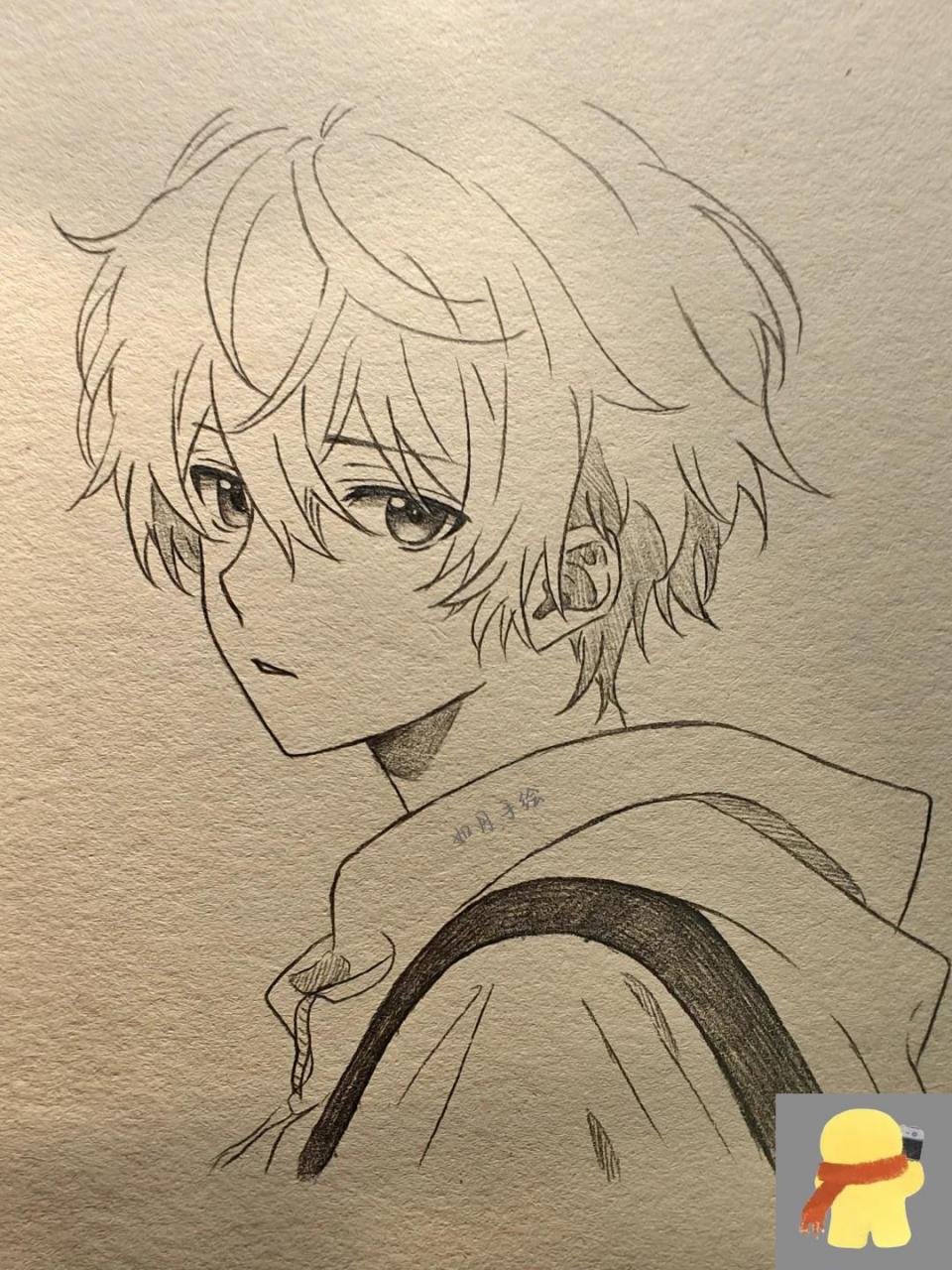 教你画动漫男生 "从此我们跃入人海 各有各的风雨和灿烂"