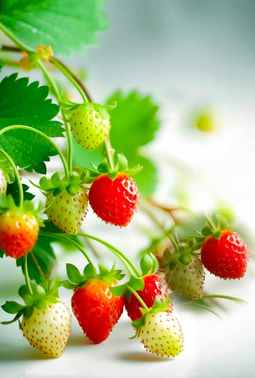 草莓壁纸,祝你"莓"有烦恼 开心就好