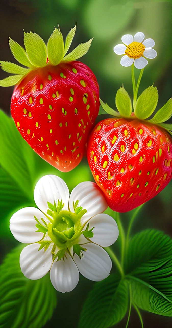 草莓壁纸,祝你"莓"有烦恼 开心就好