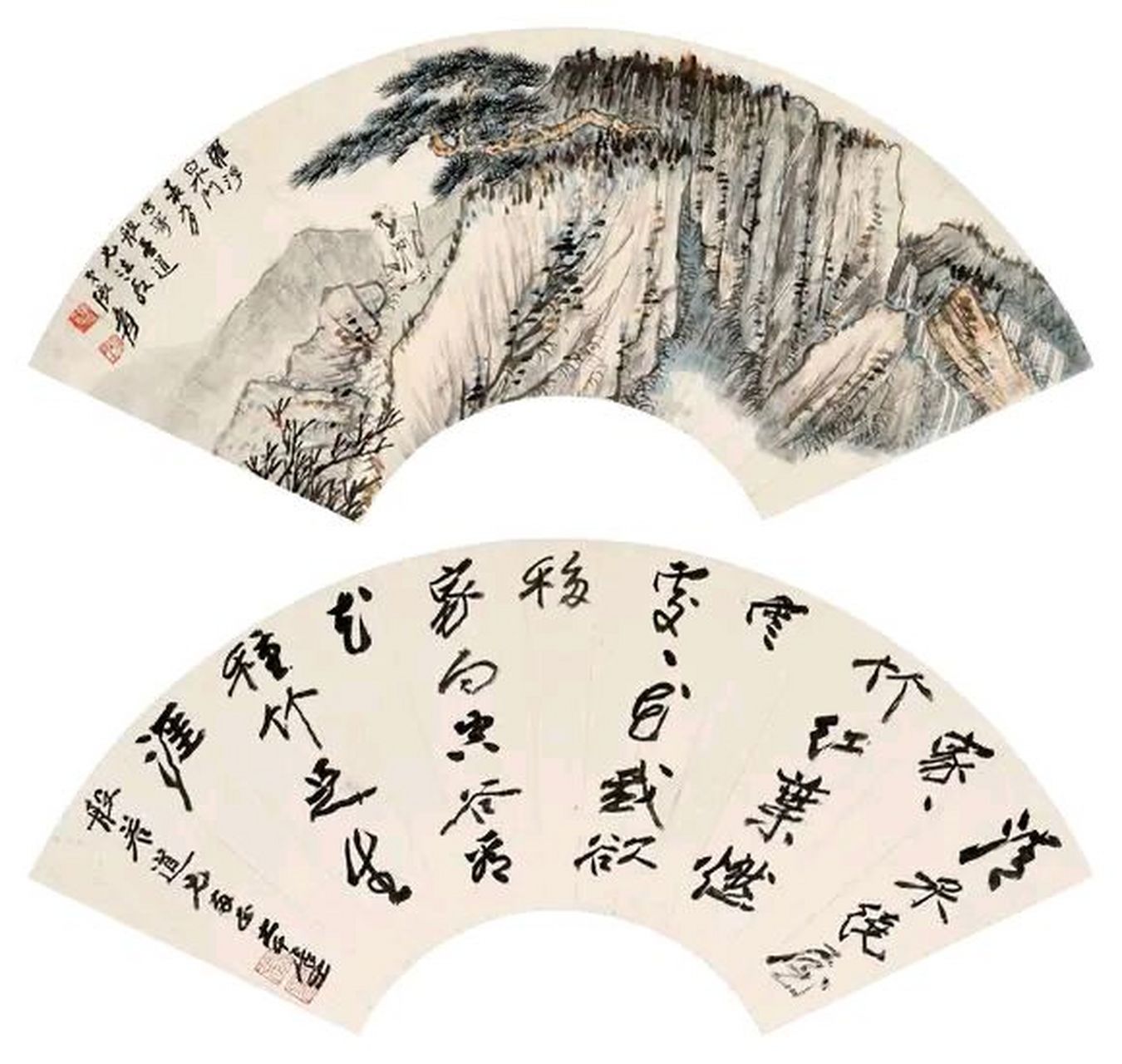 张大千绝佳扇面画,每一幅都美轮美奂,价值连城,可惜少了古拙之美!