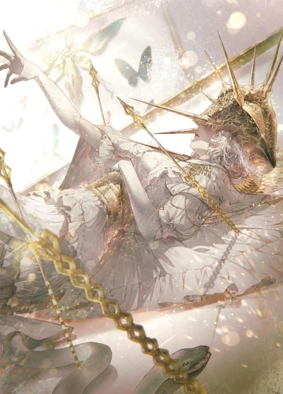 画师haguking动漫人物绘画作品欣赏,用灿烂的色彩结合哥特式的风格