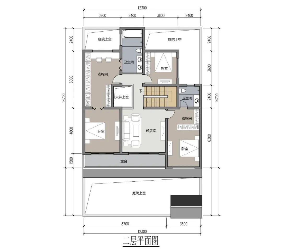 275㎡水聚天心合院,四水归堂围合生活的理想乐园