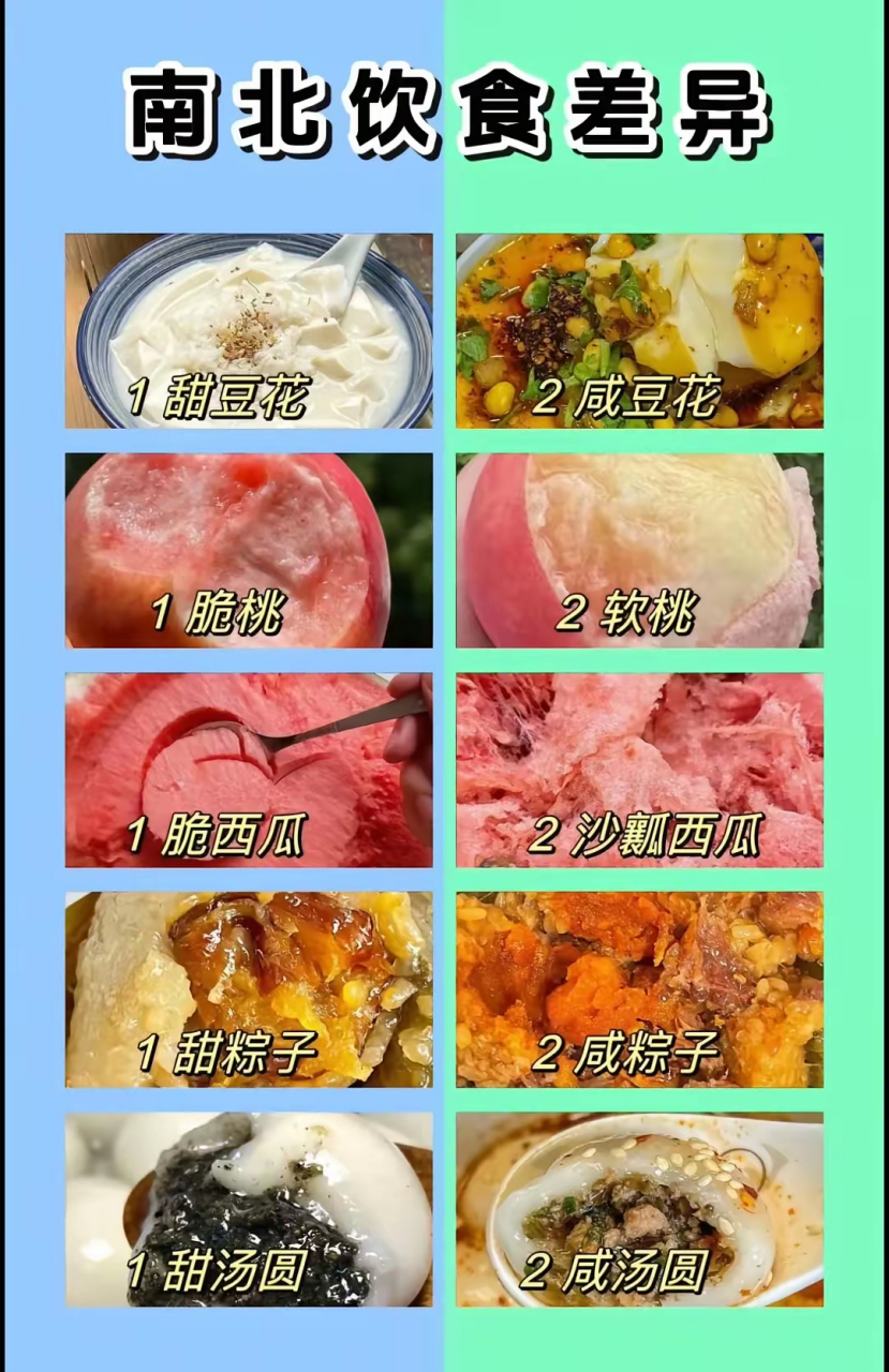 南北方饮食差异手抄报图片