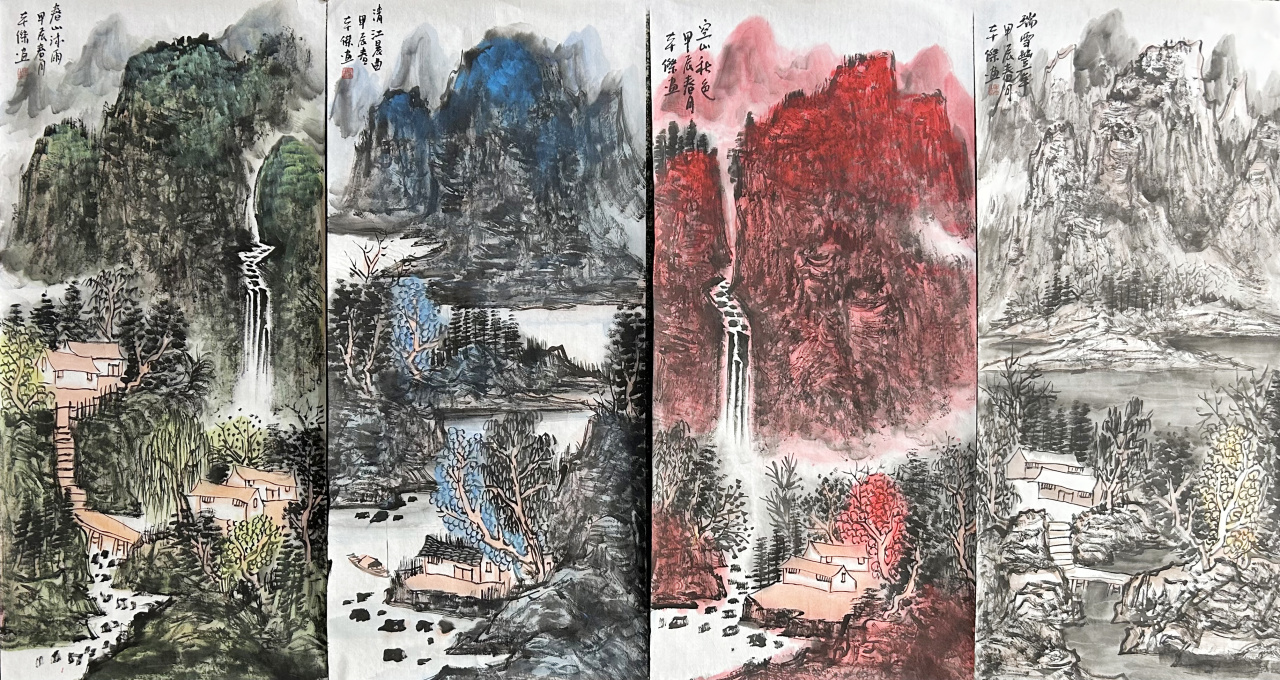 盛世中华61复兴有您——中国当代艺术名家王本杰书画四条屏专辑