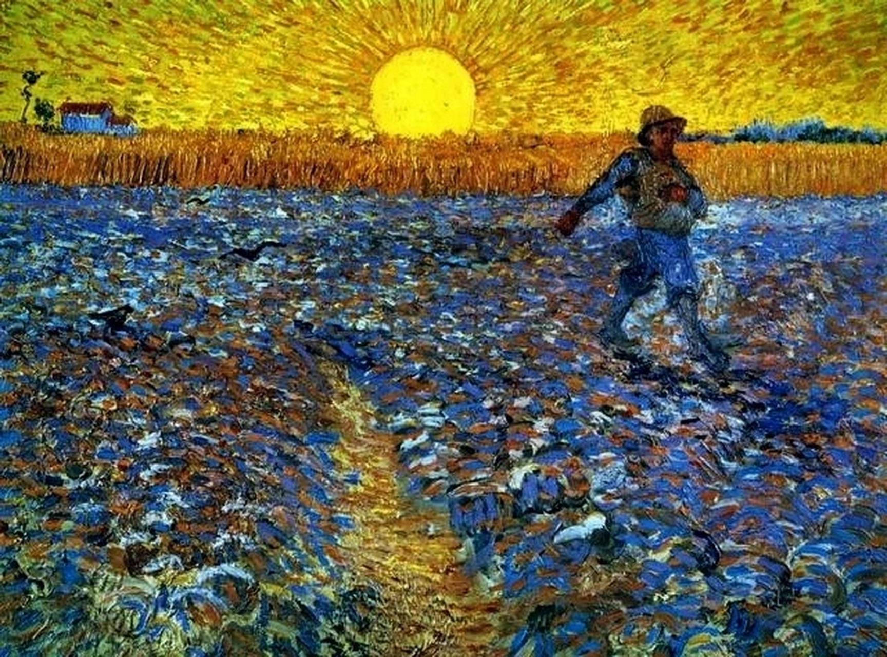 梵高笔下的麦田,金黄灿烂宛若生命在灼烧!