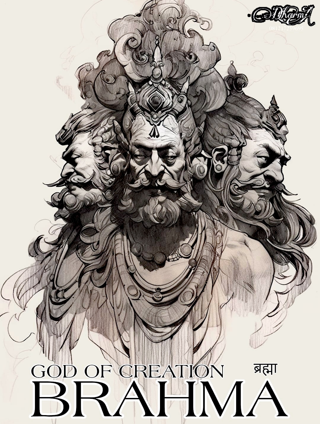 ai创作:印度神话人物插画欣赏