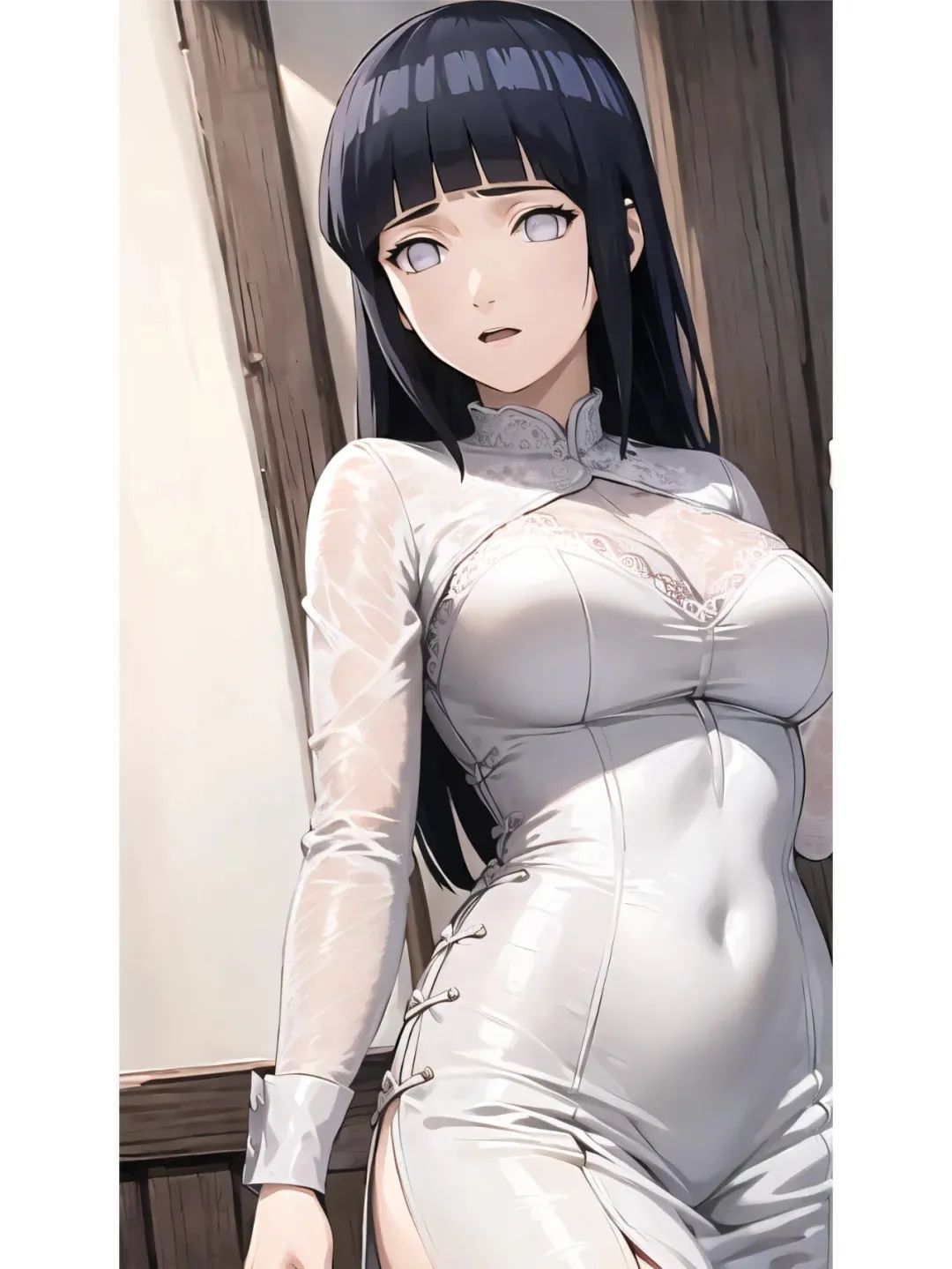 火影忍者,白裙丰满雏田,这才是健康的身材