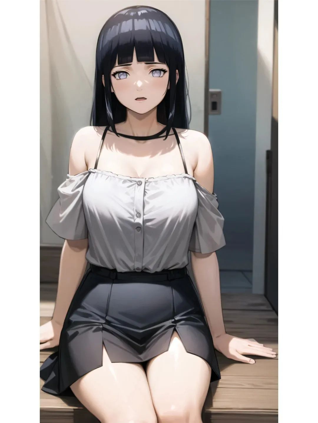 火影忍者,白裙丰满雏田,这才是健康的身材