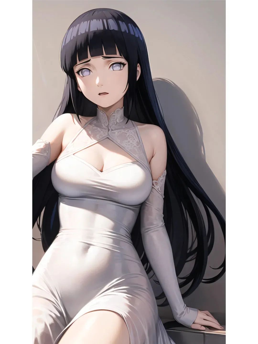 火影忍者,白裙丰满雏田,这才是健康的身材