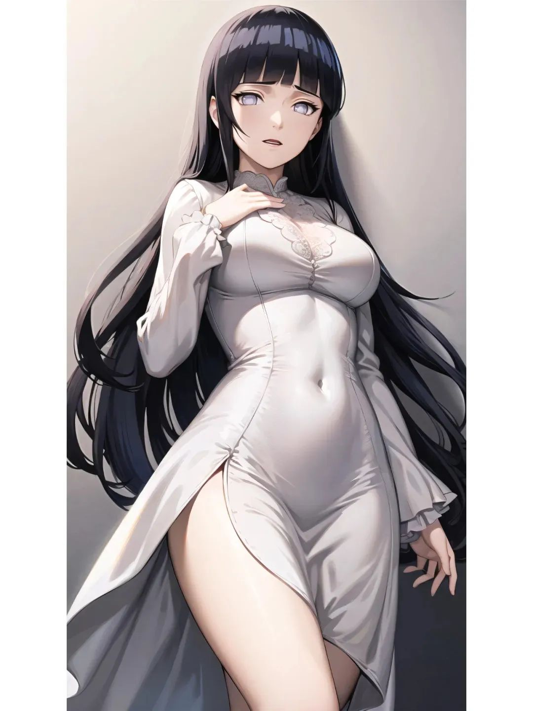 火影忍者,白裙丰满雏田,这才是健康的身材