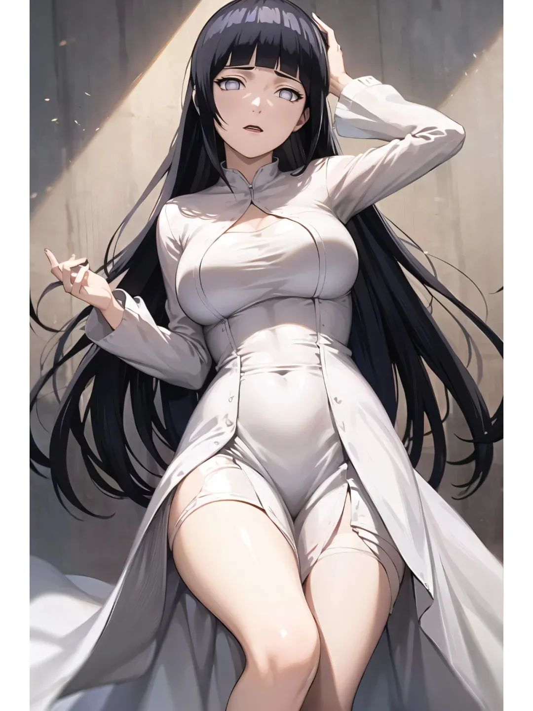 火影忍者,白裙丰满雏田,这才是健康的身材