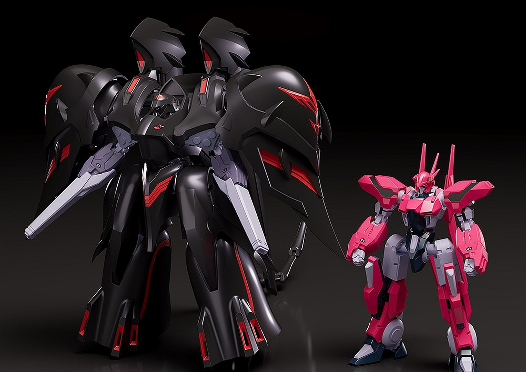 模型欣赏:gsc moderoid 拼装模型 机动战舰 黑暗王子 黑百合,外甲可以