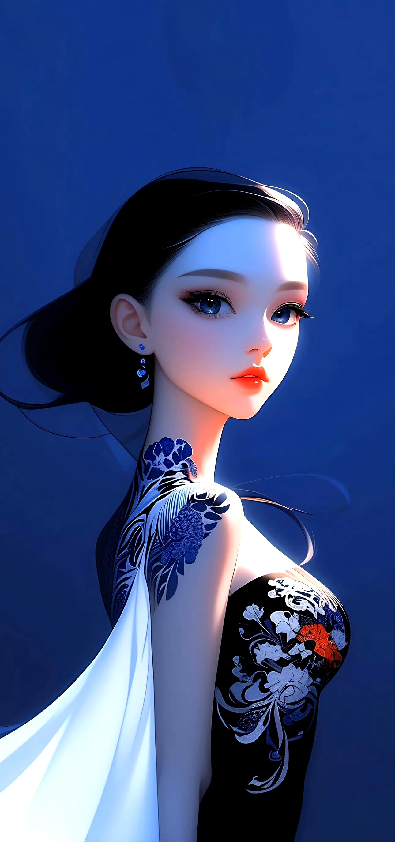 分享一组ai生成的一组国风人物插画作品,用流畅的线条勾画出动人的