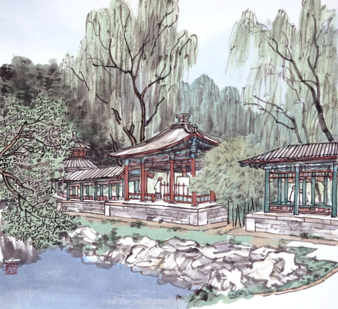 庄小雷丨北京皇家园林写生作品⑩——谐趣园