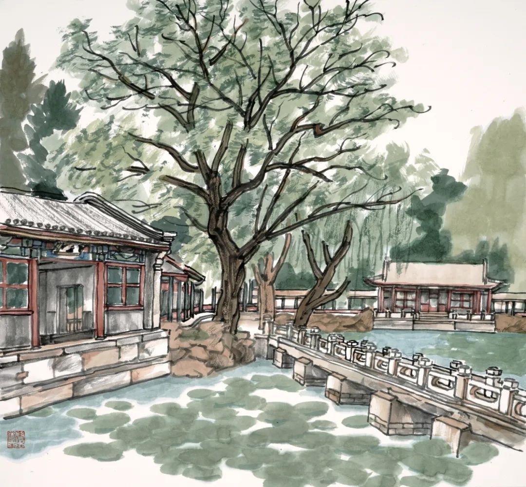 庄小雷丨北京皇家园林写生作品⑩——谐趣园