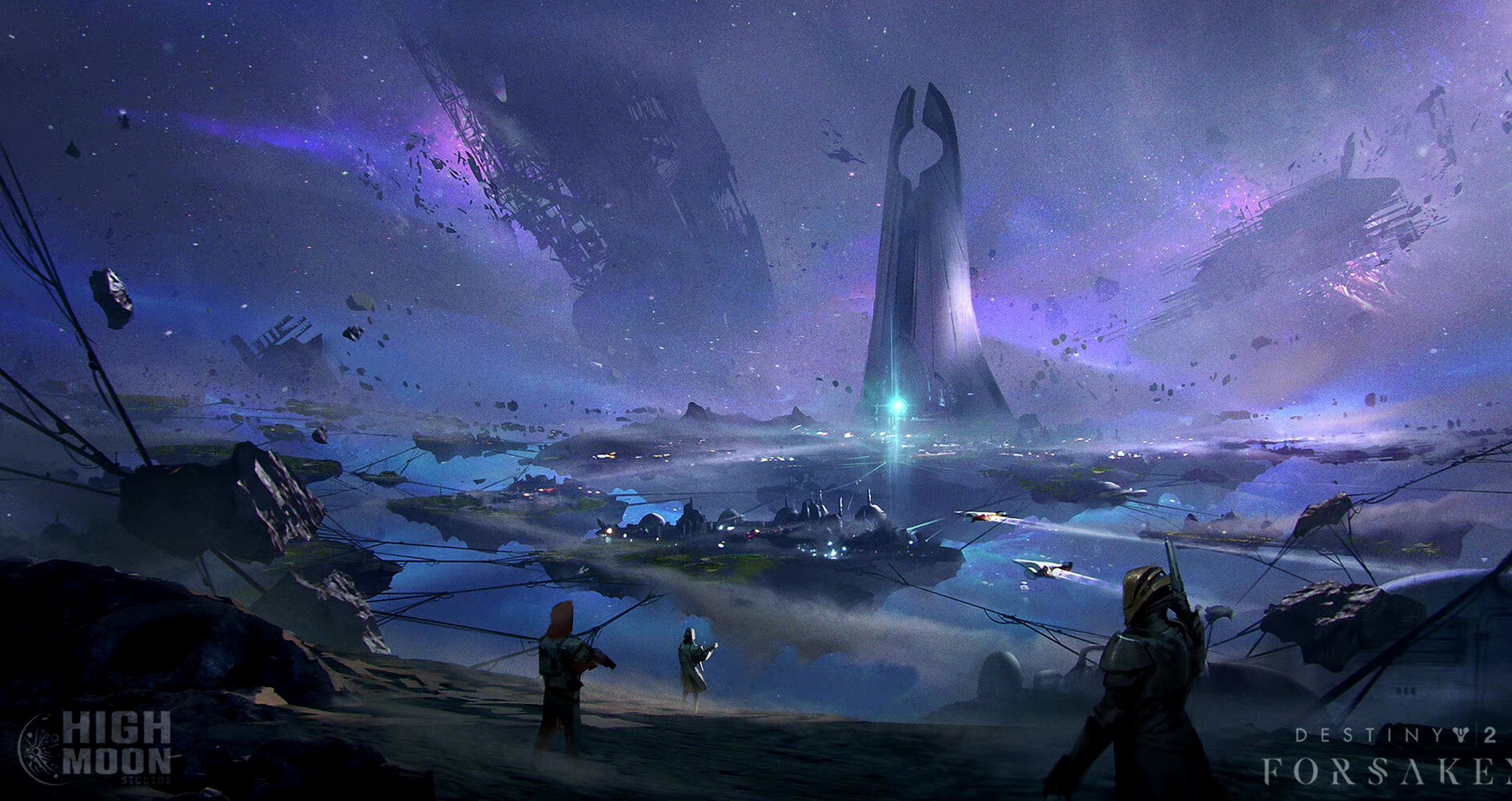 美国概念设计师jeremy fenske为《destiny 2 /命运2》进行的场景设计