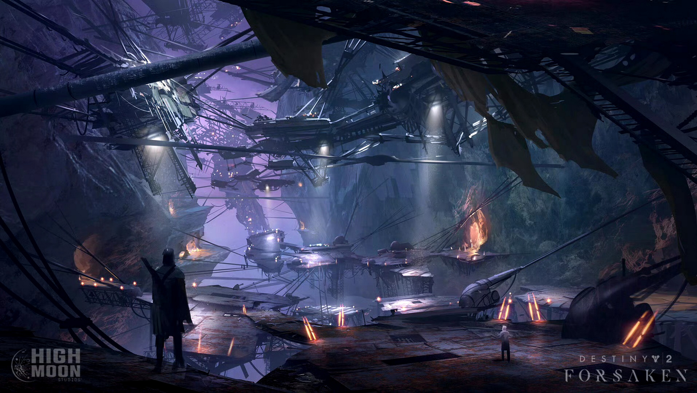 美国概念设计师jeremy fenske为《destiny 2 /命运2》进行的场景设计